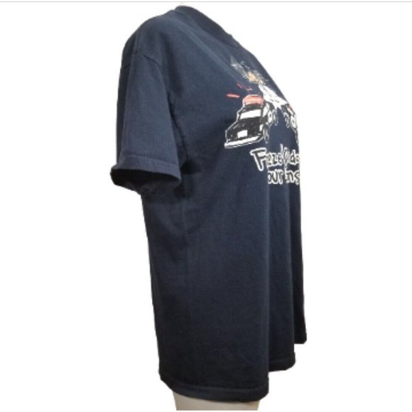 Vint Top T-Shirt Police Gun Navy Graphic Tee Short Sleeve Medium Tennessee River - Picture 5 of 6